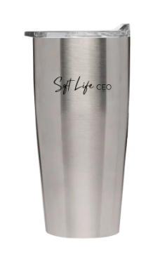 Silver Soft Life CEO tumbler